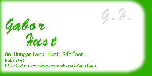 gabor hust business card